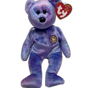 TY Beanie Baby - 2001  Clubby IV  the Bear with rainbow button- MWMTs